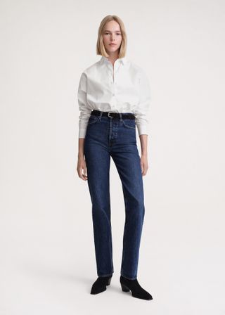 Toteme + Original Twisted-Seam Straight-Leg Jeans