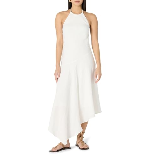 The Drop Women&amp;rsquo;s Ciga Halter Linen Maxi Dress, White, L
