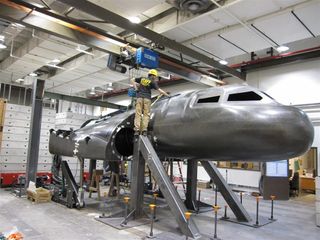 The Dream Chaser structural test article at the University of Colorado at Boulder, FAST Lab.