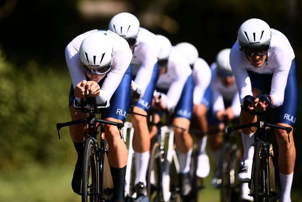 Swiftcarbon Pro Cycling in action in the Tour of Britain team time trial