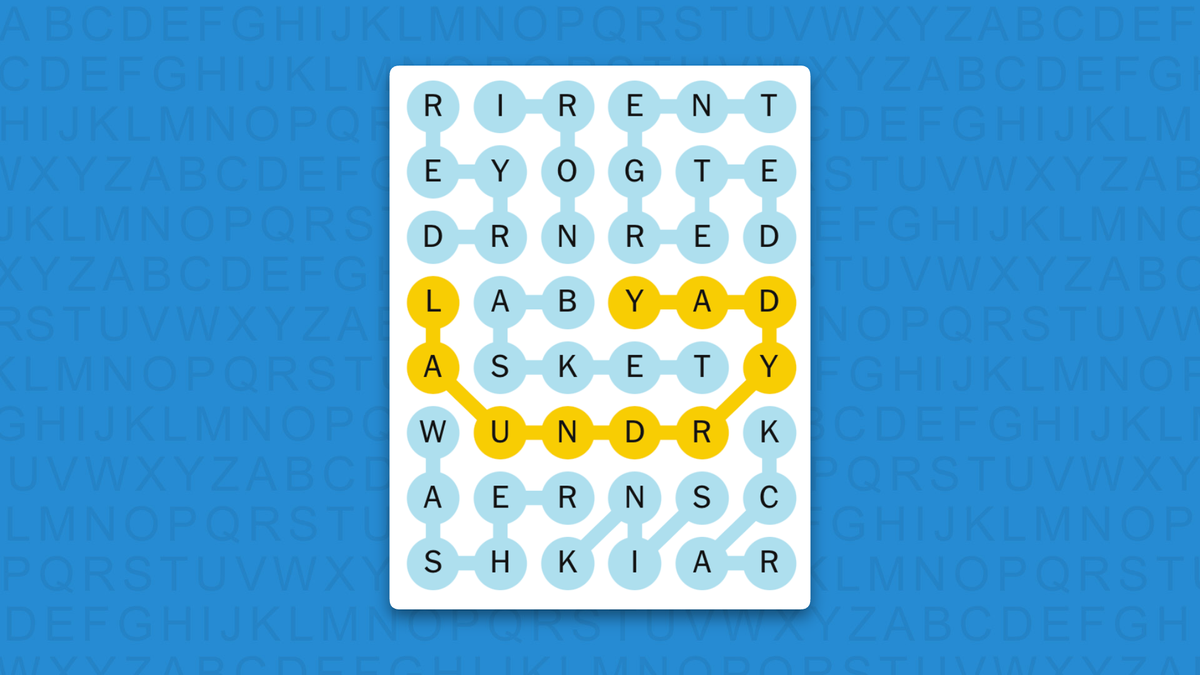NYT Strands answers for game 965 on a blue background