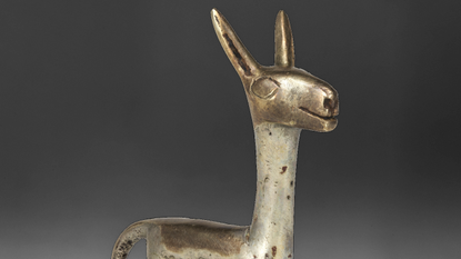silver llama figurine