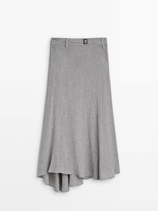 grey flounce skirt