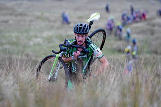 Three Peaks Cyclo-Cross legend Rob Jebb heads the race up Simon Fell and would go on to take his 11th win in this classic race.