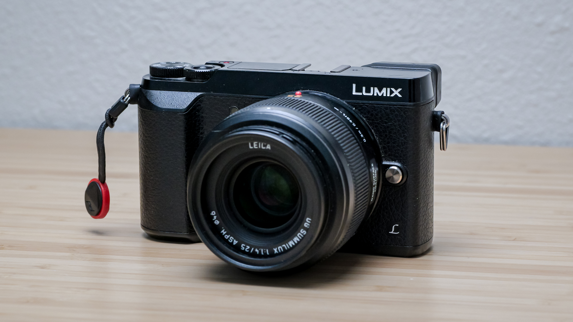 The Lumix GX85 on a worktop