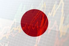 Flag of Japan invest in Japan concept