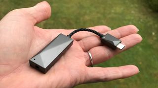 Astell & Kern USB-C Dual DAC in a hand