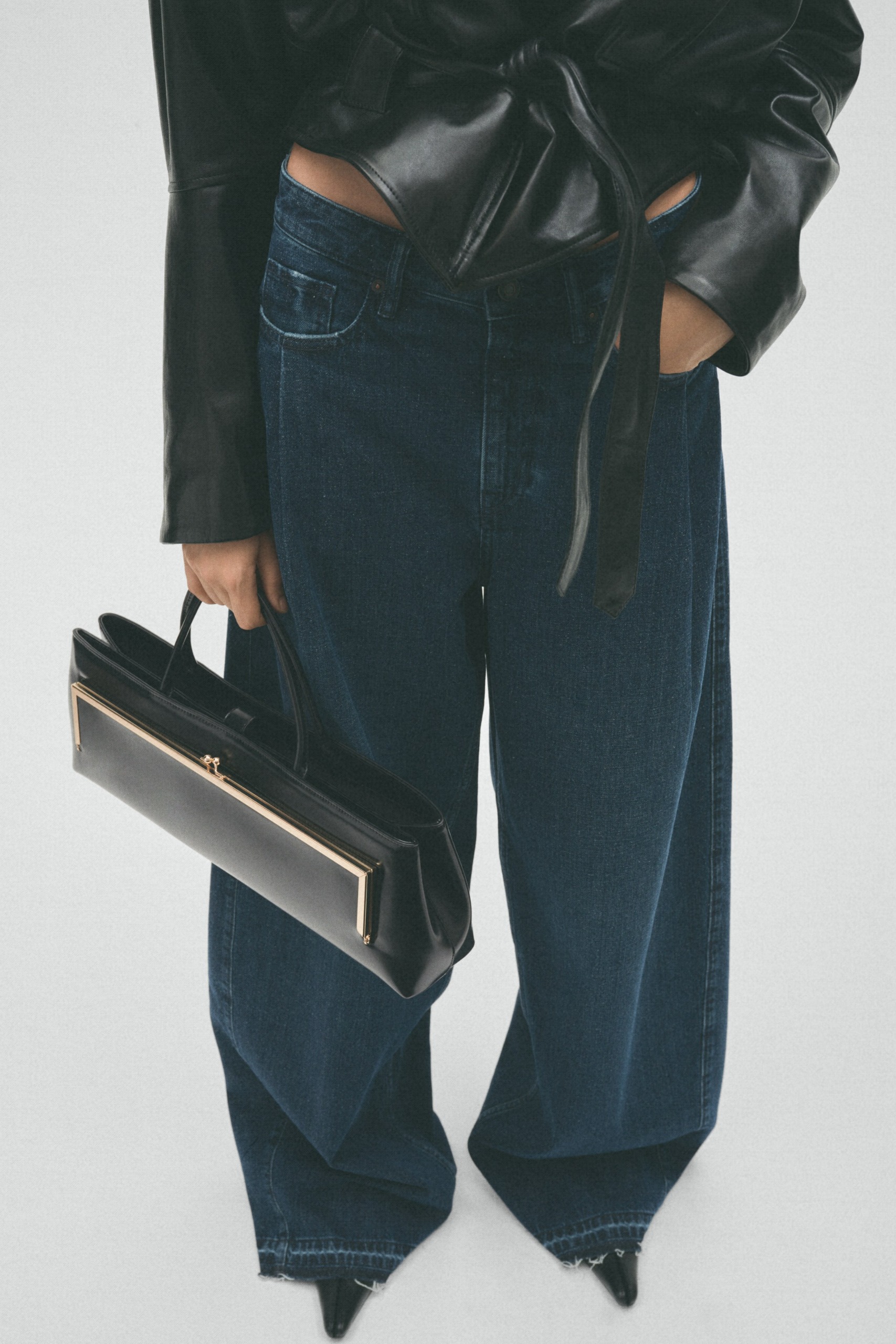 Elongated Coated Handbag