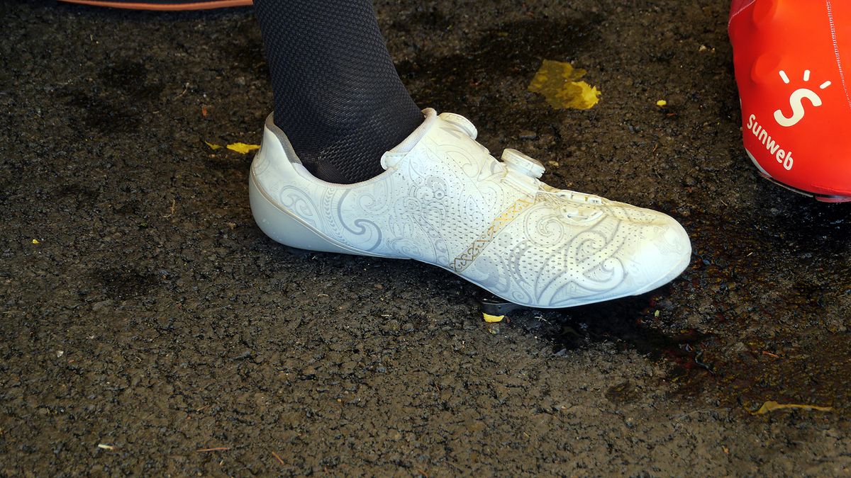 Here's the inside of George Bennett's custom shoes