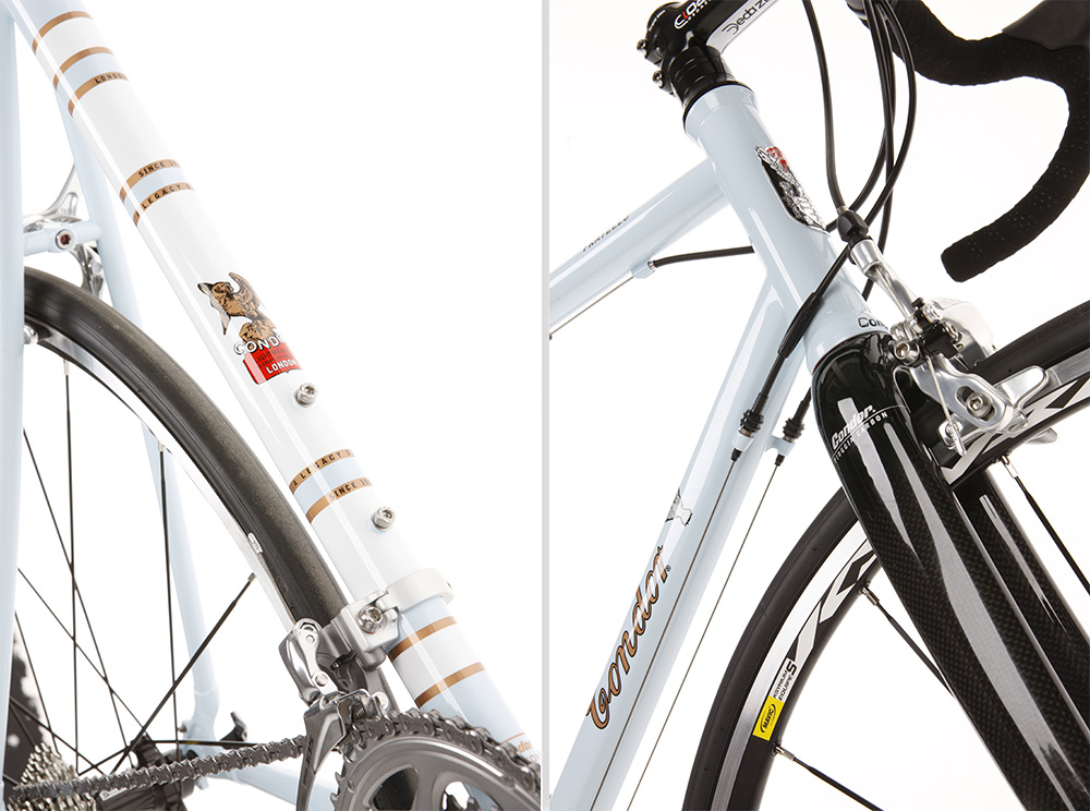 There are some nice details on the Italian made frameset.