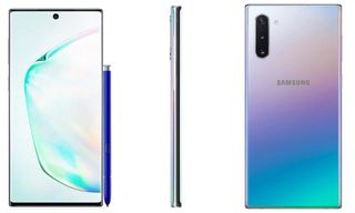 Galaxy Note 10 render with S Pen