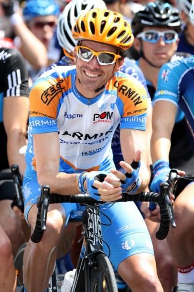 David Millar (Garmin - Transitions) on the start line.