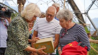 Camilla, Duchess of Cornwall during her visit to the Antiques Roadshow