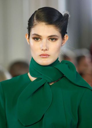 Headshot at the Elie Saab show at Paris Fashion Week Autumn/Winter 2019/20