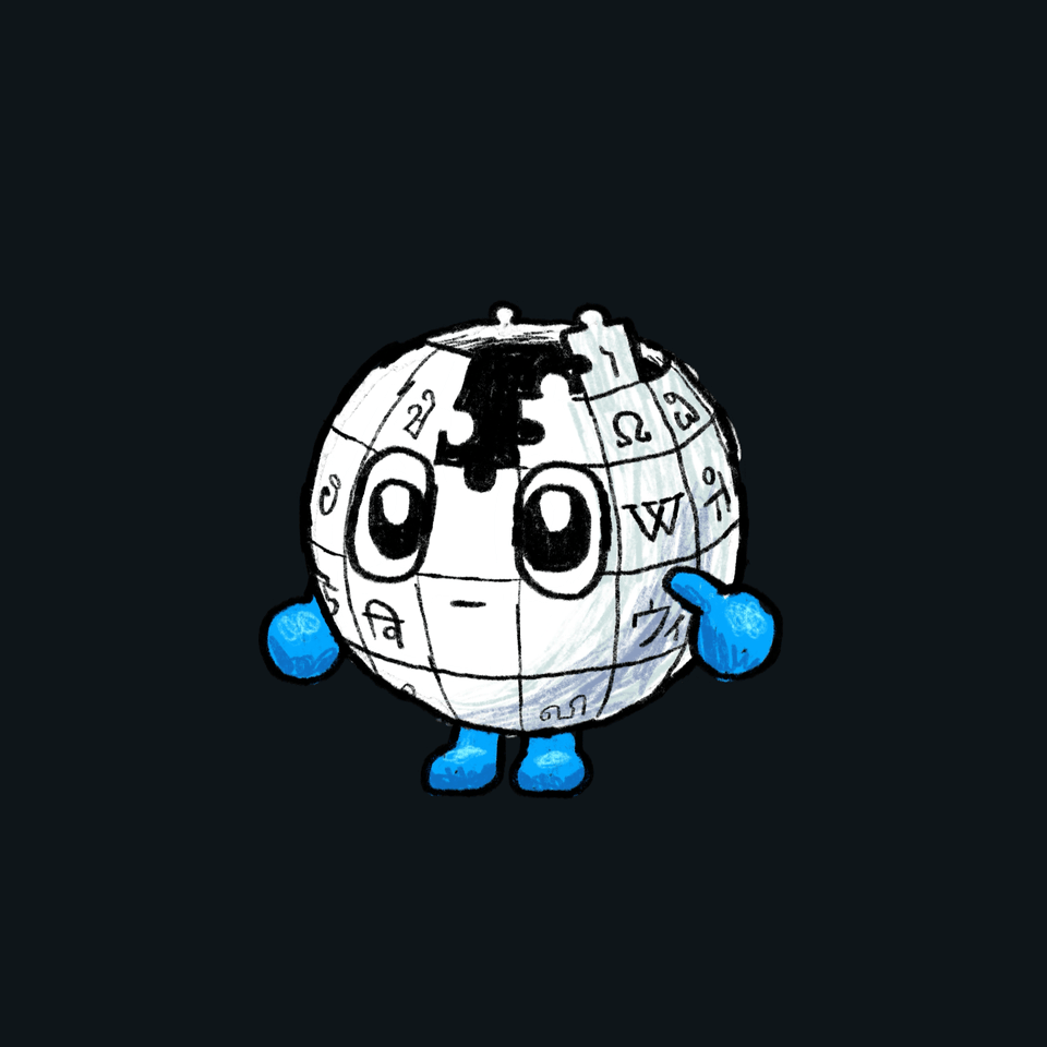 Wikipedia's 25th anniversary mascot, Baby Globe