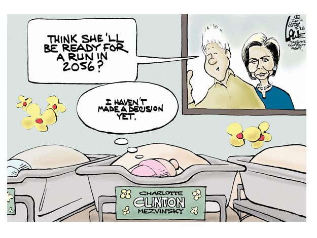 Political cartoon Hillary Clinton baby 2016