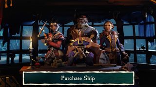 Sea of Thieves Captaincy update purchase ship screen