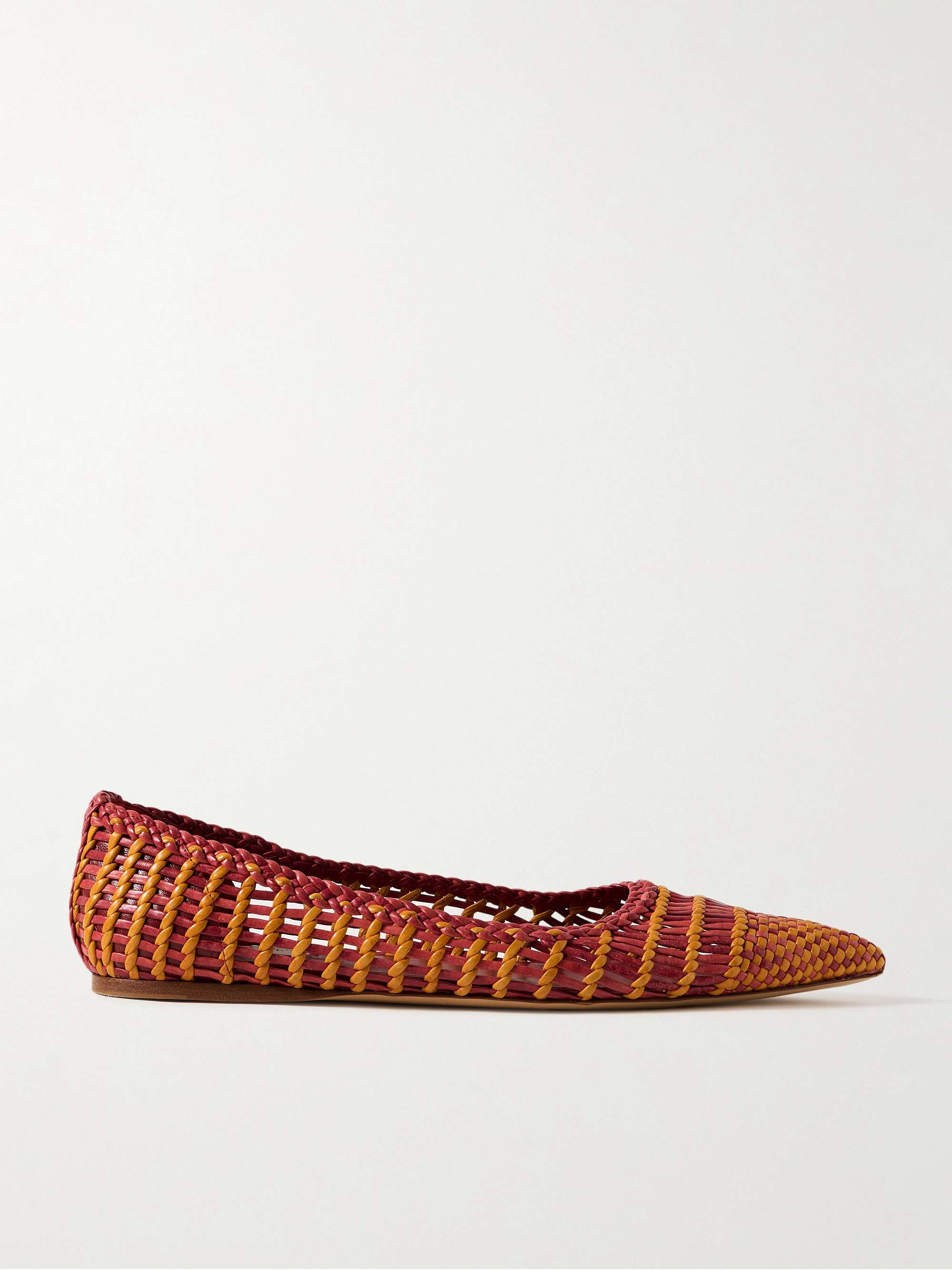 Milos Woven Leather Ballet Flats