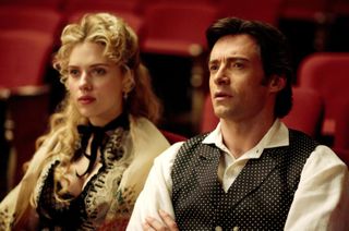 scarlett johansson and hugh jackman in The prestige