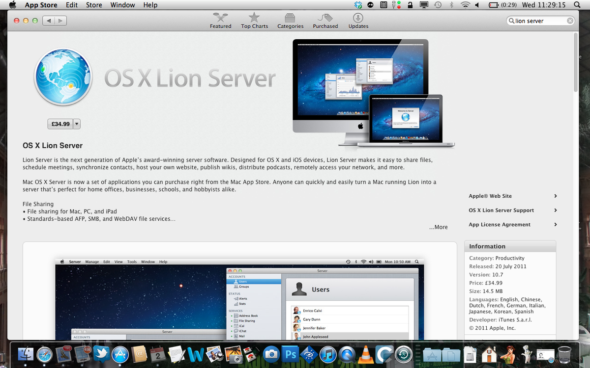 mac os lion server download