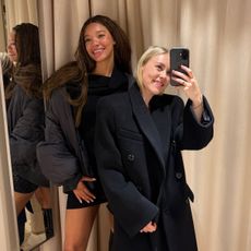 Imani and Florrie wears the H&M WARDROBE.NYC Collab