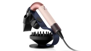 Dyson Supersonic r hair dryer in its stand