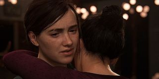 Ellie dances with Dina in The Last of Us: Part II.