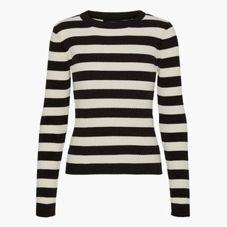 Black and white striped jumper 