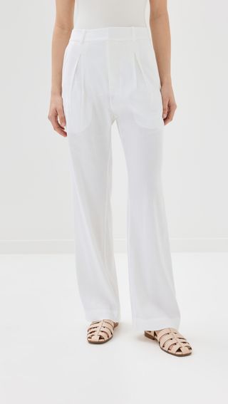 Linen Blend Relaxed Trousers