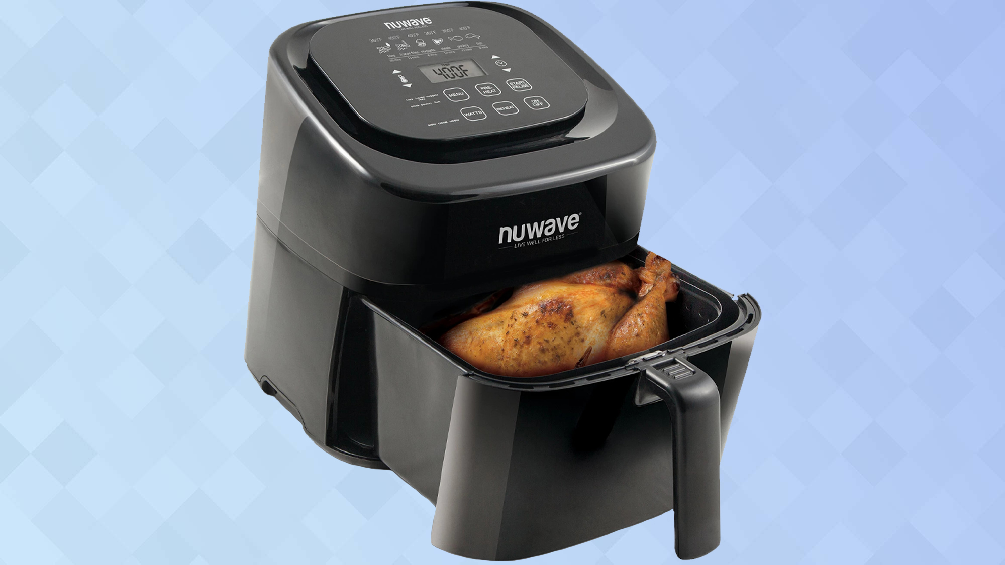 Nuwave 6-quart Brio Healthy Digital Air Fryer with One-Touch Digital  Controls, 6 Preset Menu Functions & Removable Divider Insert, Black