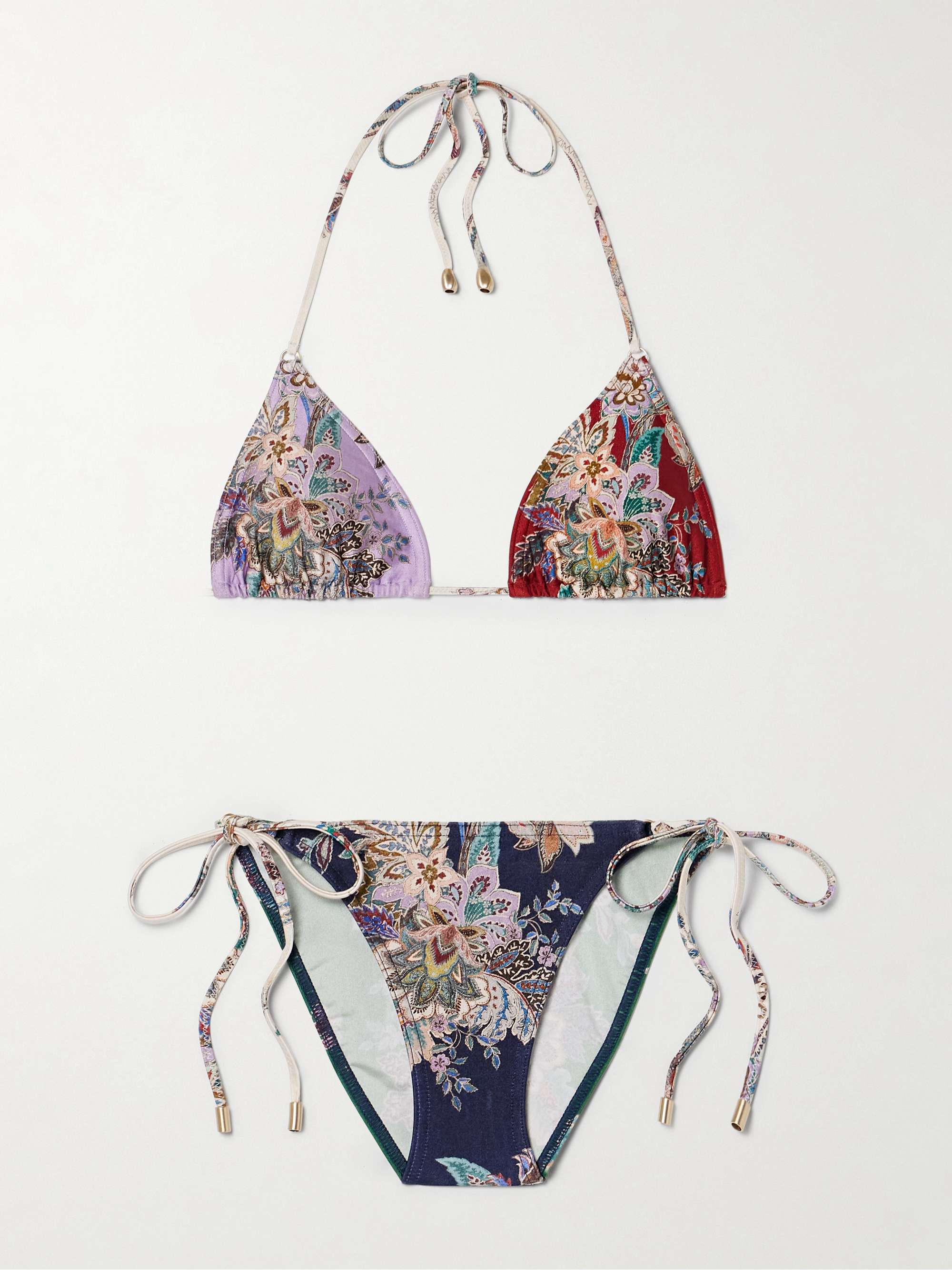 Rhiannon Floral-Print Triangle Bikini