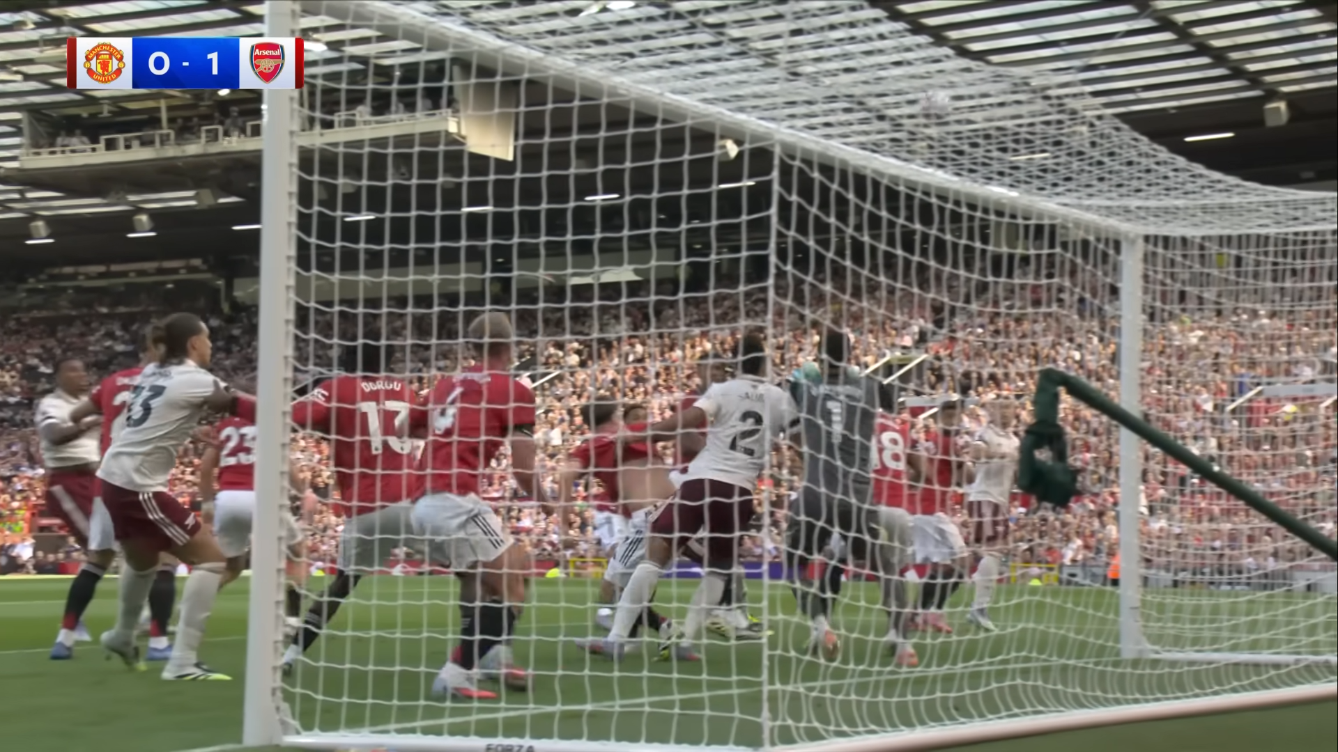 Calafiori header sees Gunners edge nervy opener _ Man Utd 0-1 Arsenal _ Premier League Highlights 0-24 screenshot