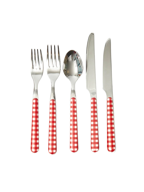 Red Gingham Cutlery (5 Piece)