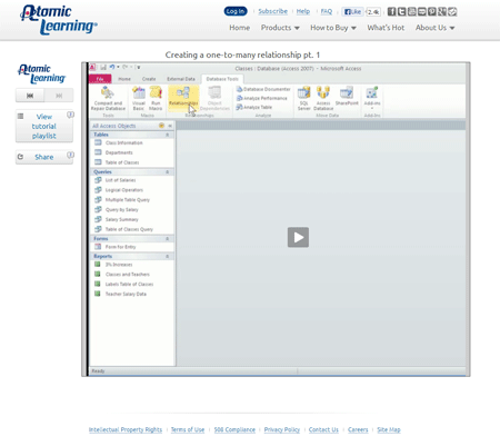 Video Tutorial: Access 2010 Advanced - Creating One to Many Relationships