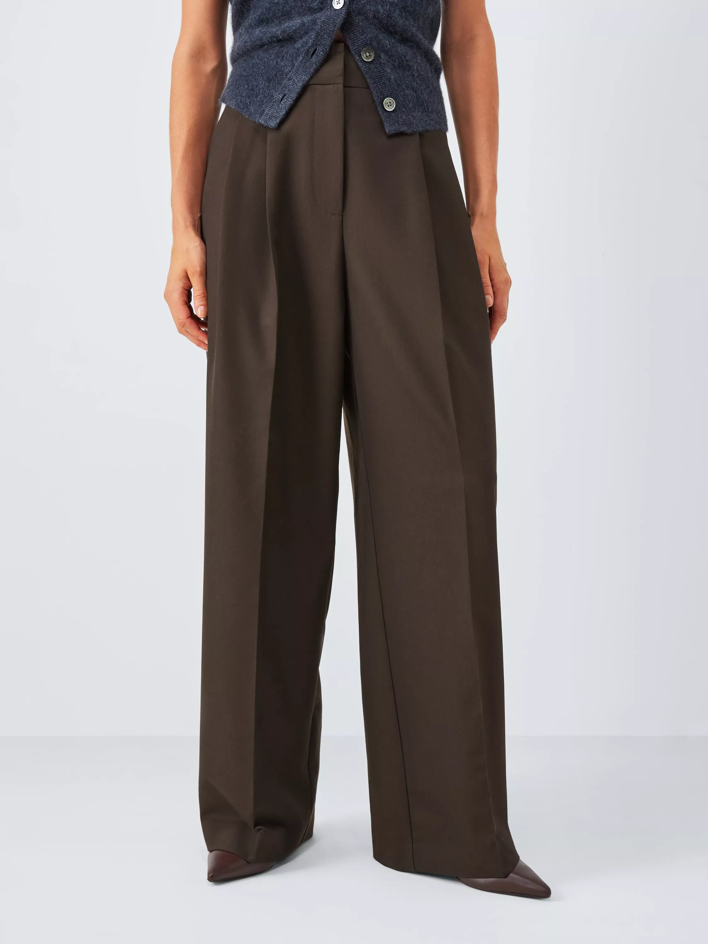 John Lewis Pleat Wide Leg Trousers