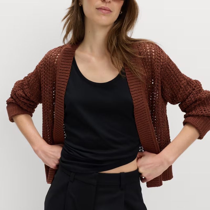 open stitch cardigan