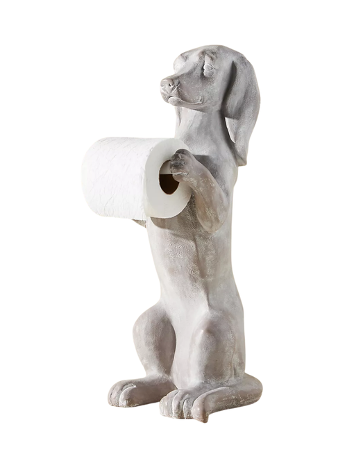 Dachshund Dog Standing Toilet Paper Holder
