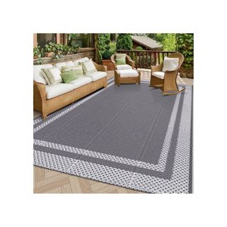 grey large outdoor rug