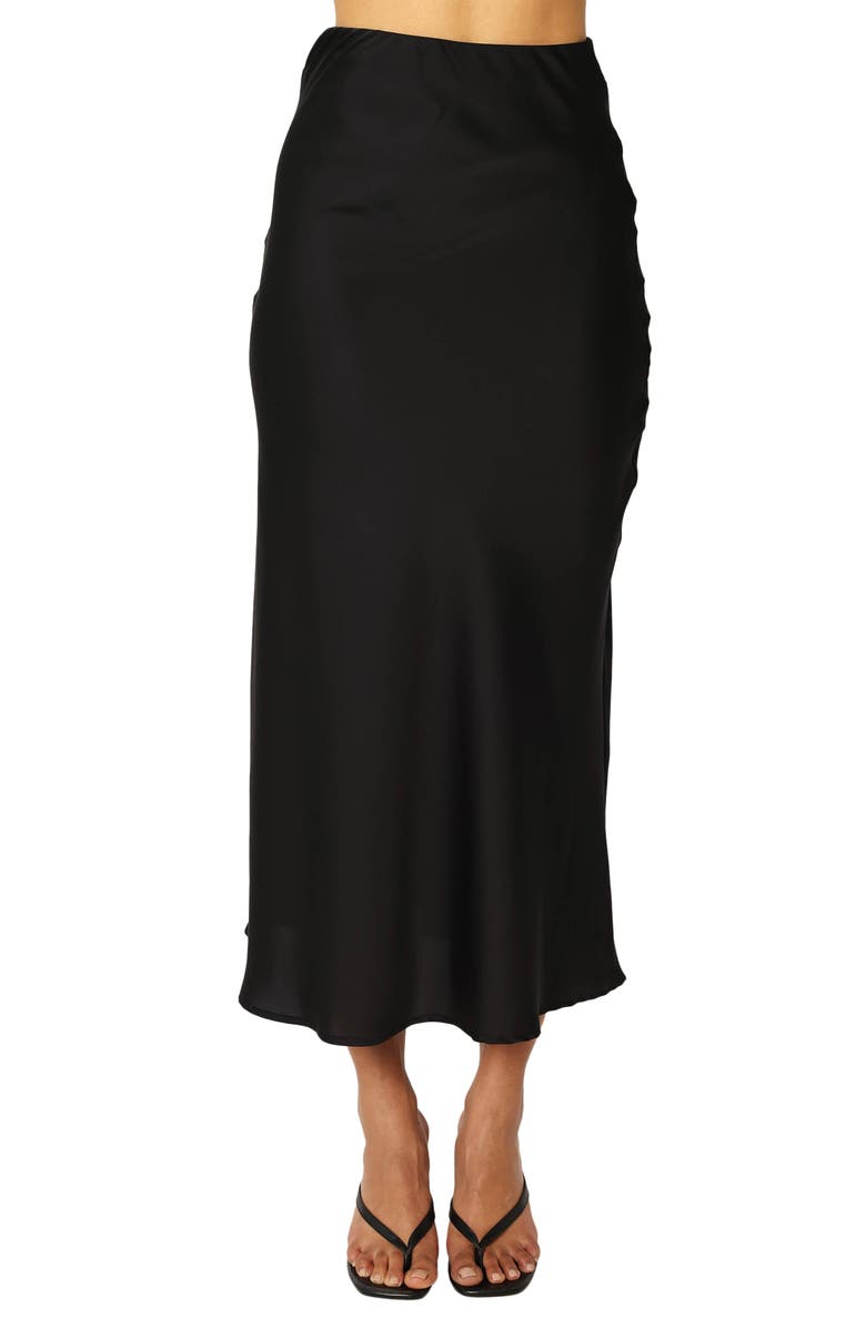 Nellie Satin Midi Skirt