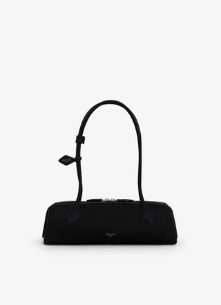 Black/gold Le Teckel Medium Bag in Nubuk Calfskin