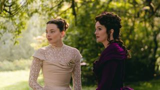 Kristine Froseth and Leighton Meester in a scene from The Buccaneers season two