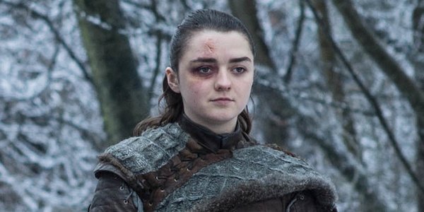 arya stark walking with the hound game of thrones season 8