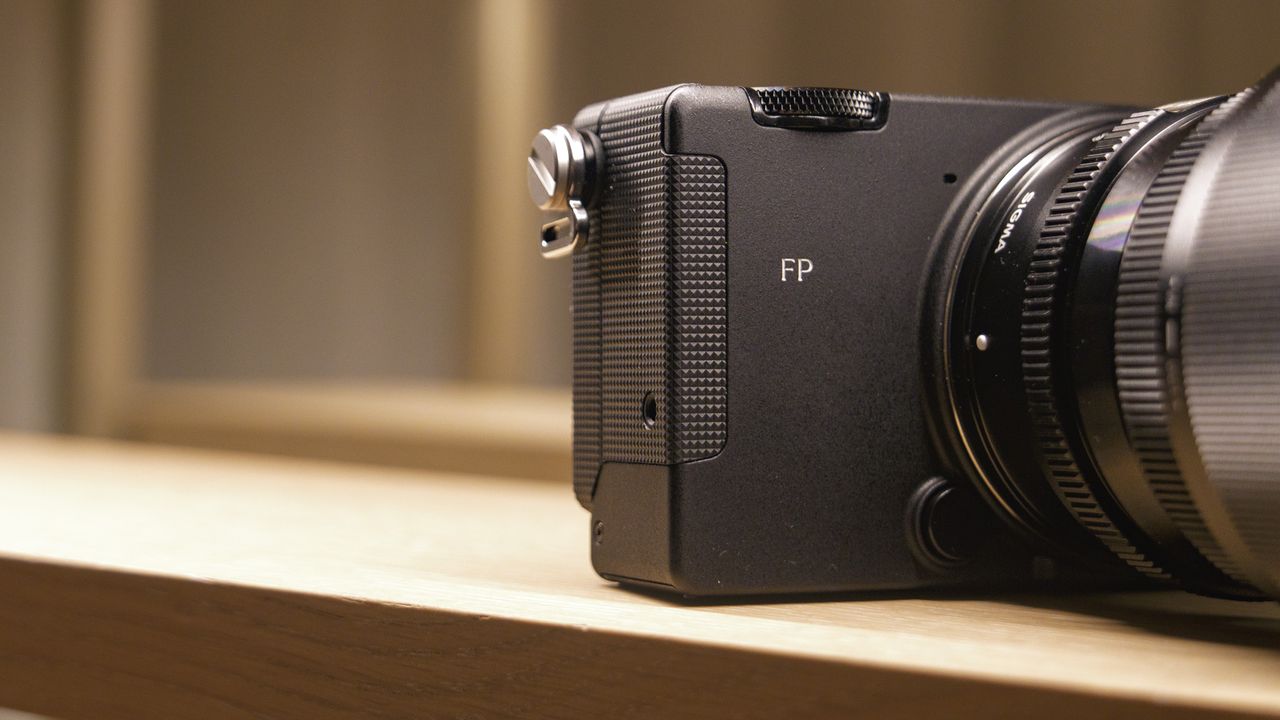 Close up of the Sigma FP2 mirrorless camera's grip