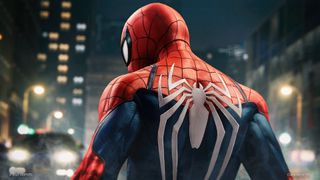 Marvel's Spider-Man, de achterkant van Spider-Man's suit