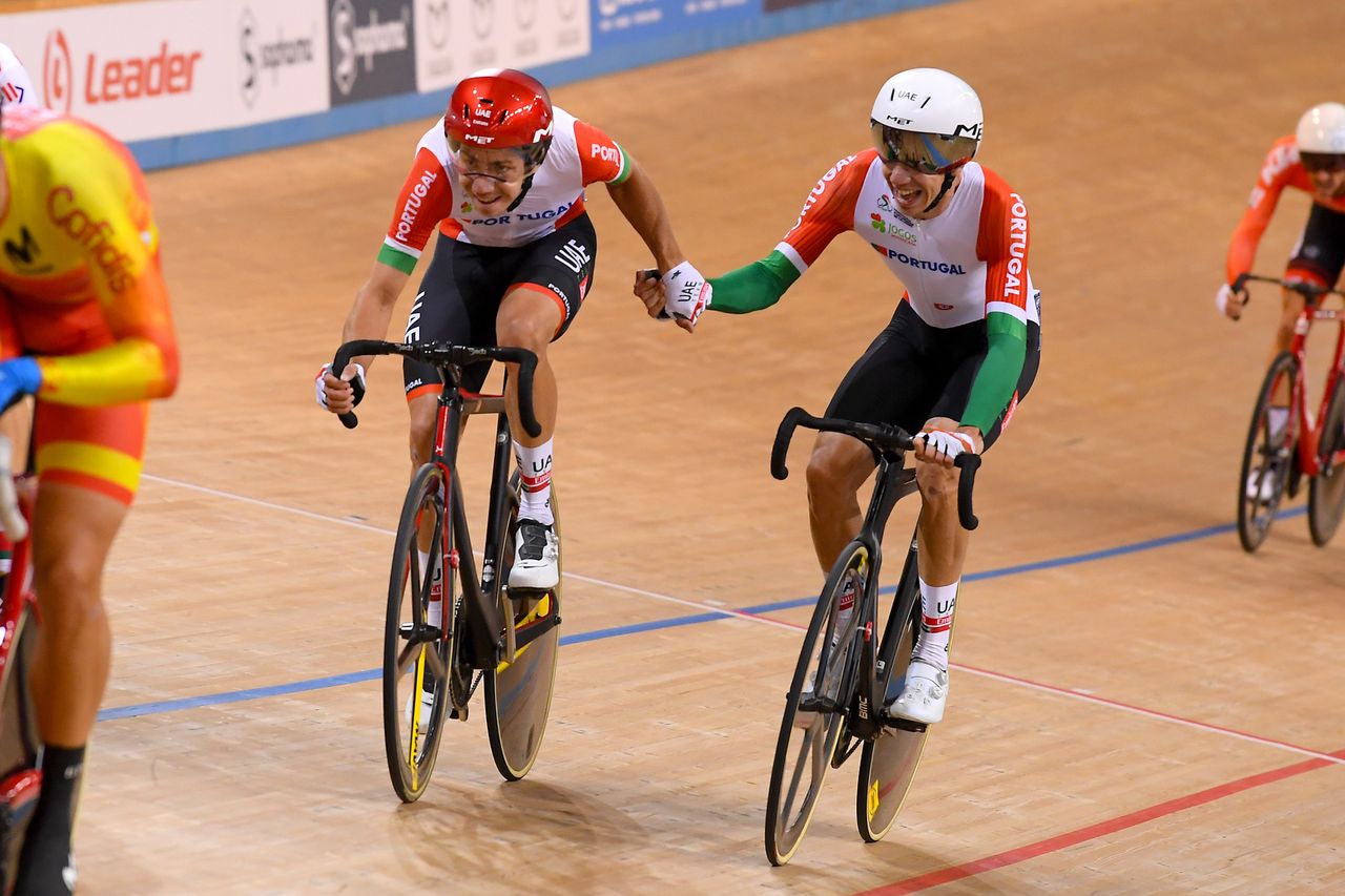 2020 UEC Track European Championships Plovdiv 5th Day 15112020 Madison Men Ivo Oliveira Portugal Rui Oliveira Portugal photo Dario BelingheriBettiniPhoto2020