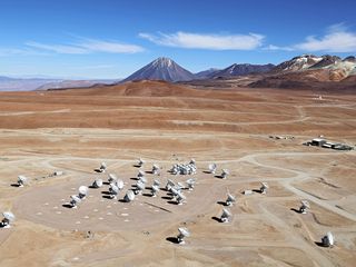 ALMA Array from the Air Space Wallpaper