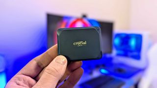 Image of the Crucial X10 Portable SSD.