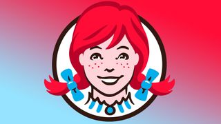 Wendy's logo on a gradient background
