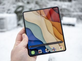 Samsung Galaxy Z Fold 3 Open Snow