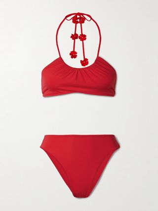 Delphi Appliquéd Halterneck Bikini